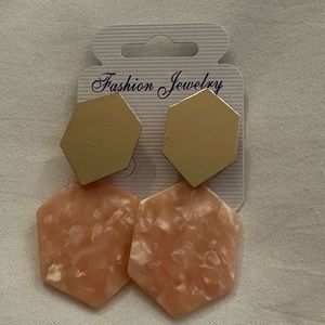 Gold & pink earrings